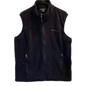 Eddie Bauer Men’s Black Fleece Vest Large
